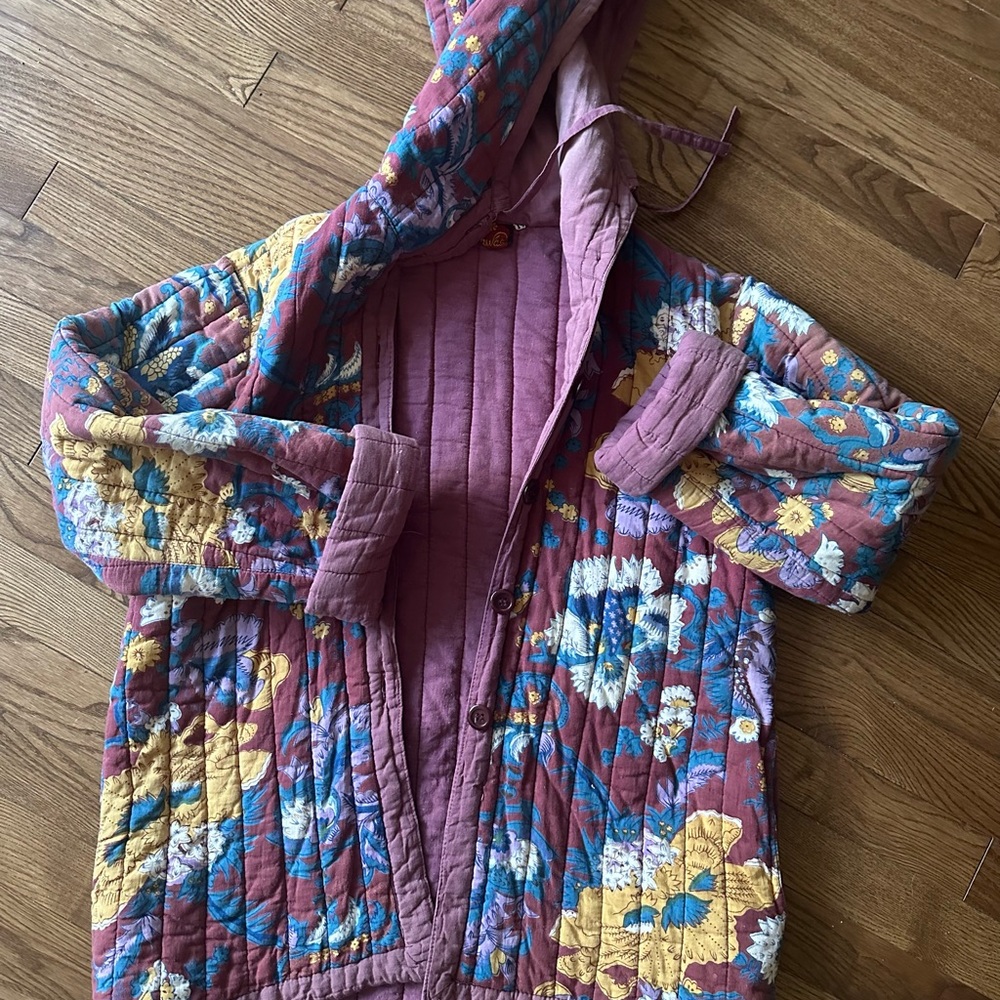 Soft vintage floral quilted jacket